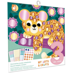 Pochette de Gommettes rondes "Metal" (3-5 ans) Janod