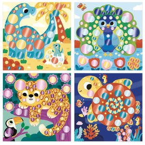 Pochette de Gommettes rondes "Metal" (3-5 ans) Janod