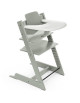 Chaise Haute Tripp Trapp "Vert Glacier" en bois de hêtre + Baby Set + Plateau