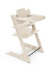 Chaise Haute Tripp Trapp "Blanc Vanille" en bois de hêtre + Baby Set + Plateau