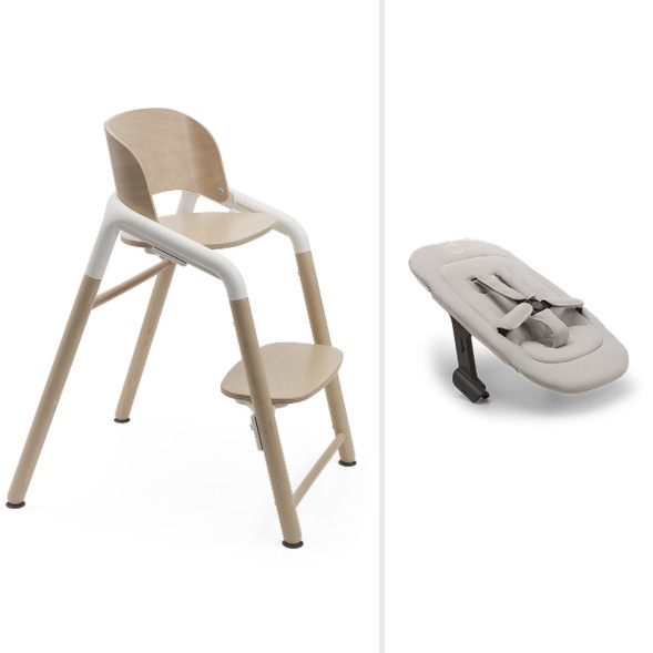 Chaise haute bébé évolutive 2-en-1 en bois Bugaboo Giraffe "Bois neutre/Blanc"