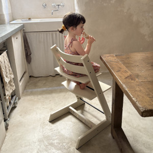 Chaise Haute évolutive en bois de hêtre Tripp Trapp "Vanilla White"  Stokke 