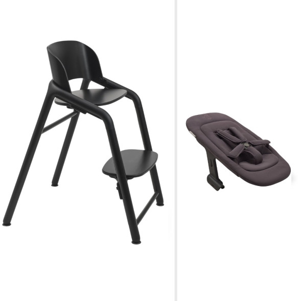 Chaise haute bébé évolutive 2-en-1 en bois Bugaboo Giraffe "Noir" 