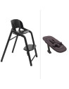 Chaise haute bébé évolutive 2-en-1 en bois Bugaboo Giraffe "Noir" 