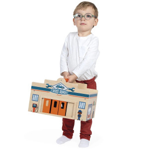 Garage en bois "Ville - Cross Roads" (2-5 ans)