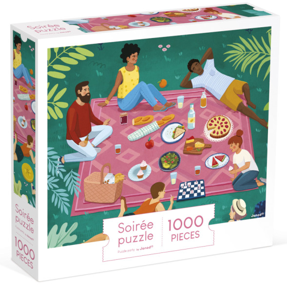 Puzzle 1000 pièces "Pique-nique entre amis" (8 ans et +)