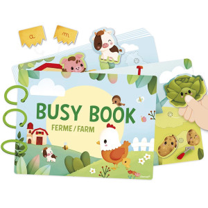 Livre d'activités "Busy-book Ferme" (Français/Anglais) (3,6 ans) Janod