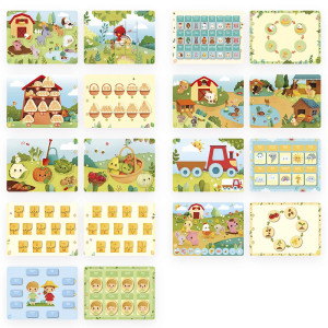 Livre d'activités "Busy-book Ferme" (Français/Anglais) (3,6 ans) Janod