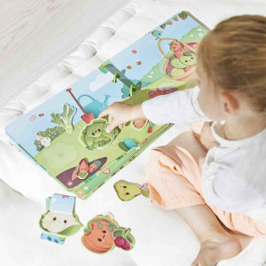Livre d'activités "Busy-book Ferme" (Français/Anglais) (3,6 ans) Janod