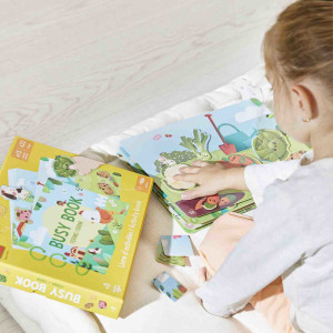 Livre d'activités "Busy-book Ferme" (Français/Anglais) (3,6 ans) Janod