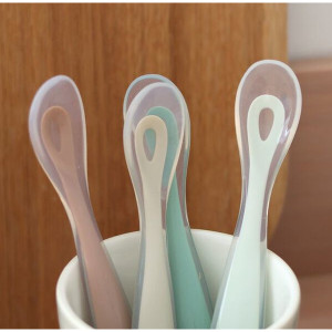 Set de 4 Pré-cuillères bébé en silicone 1er âge "Natural" (4 mois et +)