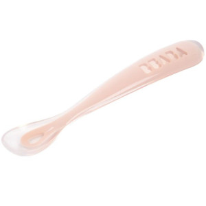 Cuillère bébé en silicone 1er âge "Barbe à Papa" (4 mois et +) Beaba