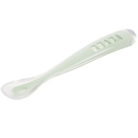 Cuillère bébé en silicone 1er âge "Vert de Gris" (4 mois et +)