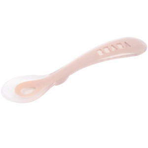 Cuillère bébé en silicone 2e âge "Barbe à Papa" (8 mois et +) Beaba