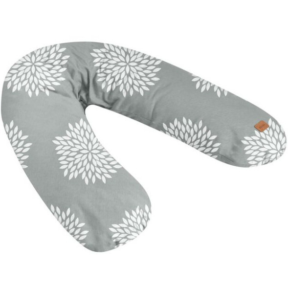 Coussin de maternité / allaitement Big Flopsy en Jersey " Fleur Gris"