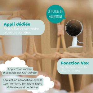 Ecoute-bébé Vidéo Zen Connect Mini "Blanc" Beaba