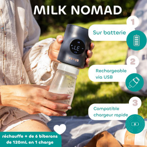 Chauffe Bibebons Milk Nomad "Night Blue" (+ 3 adaptateurs)