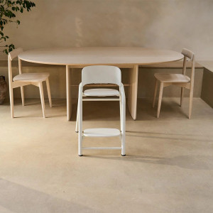 Chaise haute évolutive en bois et bioplastique Giraffe "Blanc" Bugaboo