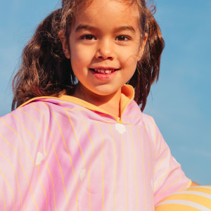 Poncho de plage microfibre enfant "Rose Banane" (1-6 ans) Quut