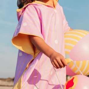 Poncho de plage microfibre enfant "Rose Banane" (1-6 ans) Quut