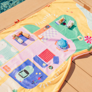Serviette de plage en microfibre (140 x 70 cm) "Maison de Poupée" Quut
