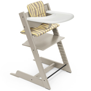 Chaise Haute évolutive en bois de hêtre Tripp Trapp "Gris Cashmere"