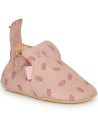 Chaussons bébé en cuir My Blublu "Nude Fraise"