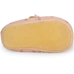 Chaussons bébé en cuir My Blublu "Nude Fraise"