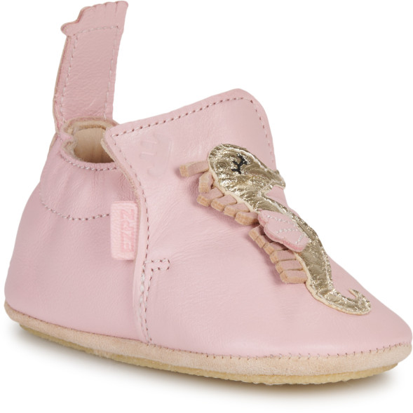 Chaussons bébé en cuir My Blublu "Hippocampe Rose Candy"