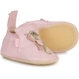 Chaussons bébé en cuir My Blublu "Hippocampe Rose Candy"
