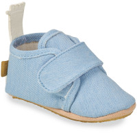 Chaussons bébé en denim My Chaussblu Velcro "Ciel"