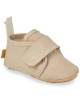 Chaussons bébé en denim My Chaussblu Velcro "Beige"