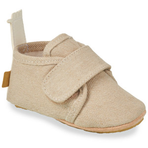 Chaussons bébé en denim My Chaussblu Velcro "Beige" Easy Peasy