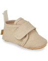 Chaussons bébé en denim My Chaussblu Velcro "Beige"
