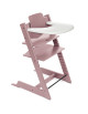Chaise Haute Tripp Trapp "Mauve Bruyère" en bois de hêtre + Baby Set + Plateau