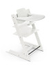 Chaise Haute Tripp Trapp "Blanc" en bois de hêtre + Baby Set + Plateau