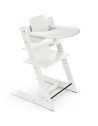 Chaise Haute Tripp Trapp "Blanc" en bois de hêtre + Baby Set + Plateau