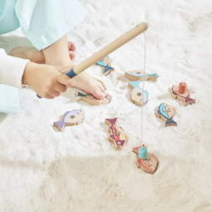 Jeu de Pêche à la ligne magnétique en bois (2-5 ans)