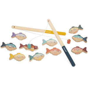 Jeu de Pêche à la ligne magnétique en bois (2-5 ans)