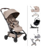  Poussette Joolz Aer2 "Sandy Taupe" + Nacelle + Cybex Cloud T Plus + Base T + Arceau de Maintien + Protections Pluie