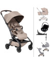  Poussette Joolz Aer2 "Sandy Taupe" + Nacelle + Cybex Cloud T Plus + Base T + Arceau de Maintien + Protections Pluie