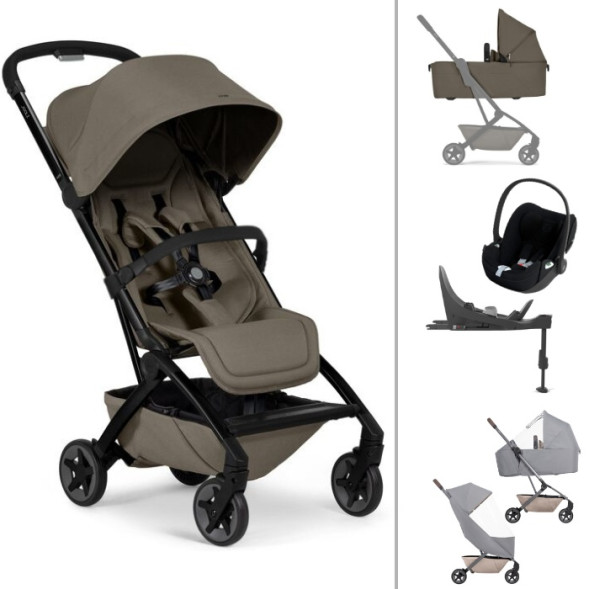  Poussette Joolz Aer2 "Hazel Brown" + Nacelle + Cybex Cloud T + Base T + Arceau de Maintien + Protections Pluie