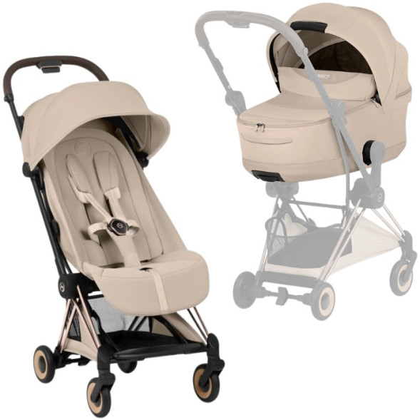  Poussette COYA Style Rosegold "Cozy Beige" + Nacelle LUXE (2026)