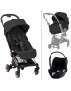  Poussette COYA Style Rosegold "Sepia Black" + Nacelle pliable LUXE + Cloud T Plus (2026)