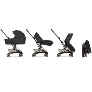  Duo Poussette COYA Confort Matt Black + Nacelle LUXE "Cozy Beige" (2026)