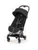 Poussette COYA Confort Rosegold + Nacelle LUXE "Sepia Black" (2026)