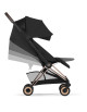 Poussette COYA Confort Rosegold + Nacelle LUXE "Sepia Black" (2026)
