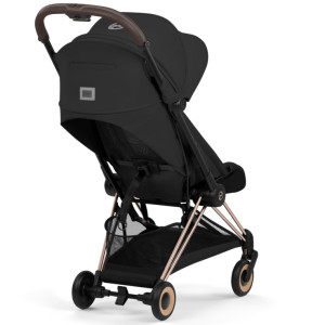  Duo Poussette COYA Confort Rosegold + Nacelle LUXE "Sepia Black" (2026)