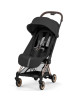 Poussette COYA Confort Rosegold + Nacelle LUXE "Sepia Black" (2026)
