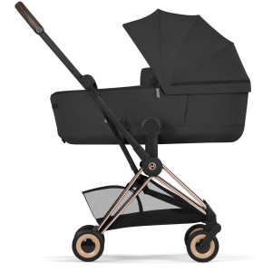  Duo Poussette COYA Confort Rosegold + Nacelle LUXE "Sepia Black" (2026)